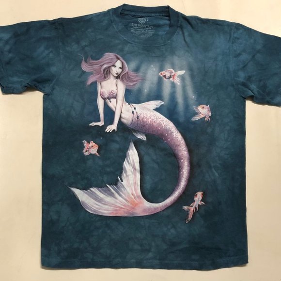 The Mountain Mermaid Fish Water Woman Merfolk Merpeople Fantasy T-Shirt S-3X - Picture 1 of 5